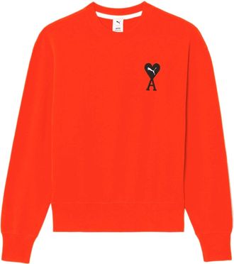 Puma (WMNS) PUMA X AMI Sweatshirt Orange 534111-95