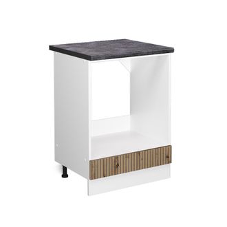 Vicco Armario Para Horno Empotrado R-line, Roble Artesanal, 60 Cm, Et Antracita