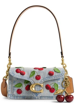 Coach Tabby 20 Cherry-embroidered Denim Shoulder bag - One Size