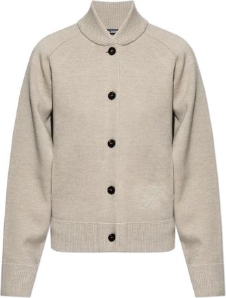 Jacquemus Cardigans, female, Gray, Size: 2XS The Lavande Cardigan