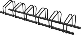 Costway Costway - Aparcabicicletas Para 6 Bicicletas, Portabicicletas Para Acrobacias, Aparcabicis Para Casa Jard&iacute;n Pasillo Garaje (negro, 6 Bicicletas)