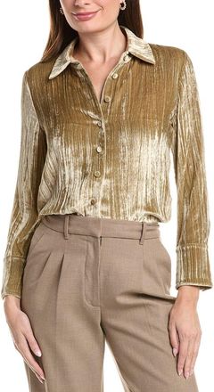 Lafayette 148 New York Velvet Slim Silk-Blend Blouse
