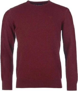 Barbour Klassieke Lambwool Crewneck Trui - Heren - Ronde hals truien - Rood - 3XL - Wol - Truien & Vesten