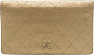 Chanel Portafoglio Pre-owned Bifold Trapuntato - - Pre-owned - Donna - Giallo - ONE SIZE