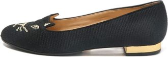 Charlotte Olympia Pumps met geborduurde kat - Zwart