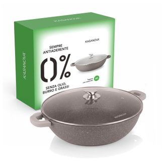 KASANOVA Tegame 40 cm con coperchio I Giganti design marrone