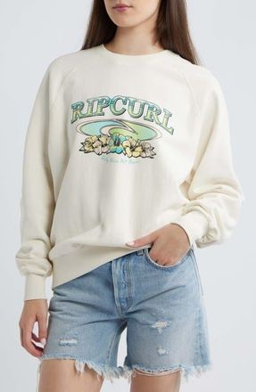Rip Curl Catalina Island Graphic Sweatshirt in Bone at Nordstrom, Size Xx-Small