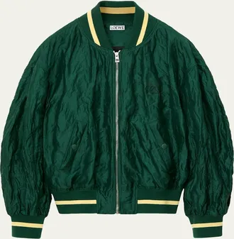 Loewe Satin Oversized Bomber Jacket