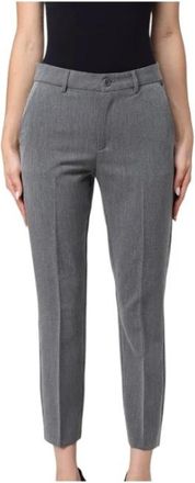 Liu Jo Chino Slim Fit Broek - Dames - Vrijetijds broeken - Grijs - L - Leer - Broeken