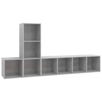 Berkfield Home 3 Piece TV Cabinet Set Concrete Grey Engineered Wood