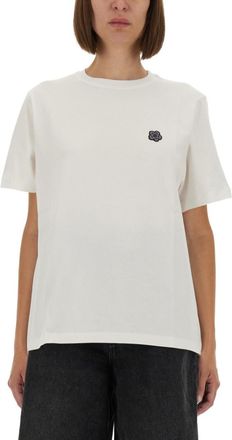 Kenzo White Embroidered Crew Neck T-Shirt