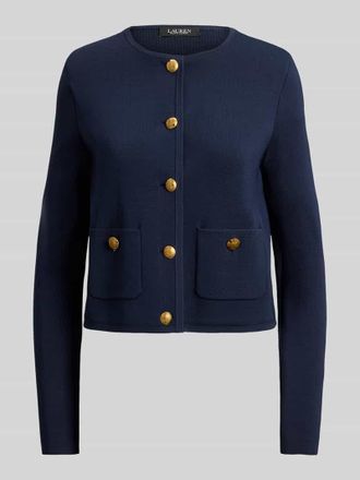 Lauren Ralph Lauren Regular Fit Blazer aus Viskose-Mix mit Kn&ouml;pfen in Marine, Gr&ouml;&szlig;e XL