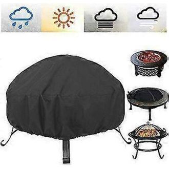 OEM Funda Resistente E Impermeable Para Fogata Redonda, De 34 X 16 Pulgadas De Alto, Con Cord&oacute;n Ajustable Y Asas