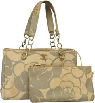 Chanel Pre-owned Leather chanel-bags - Dames - Vintage Shopper - Beige - ONE Size - Leer - Vintage