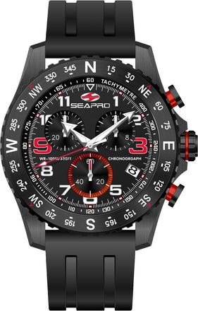 Seapro Mens Gallantry Black Dial Watch