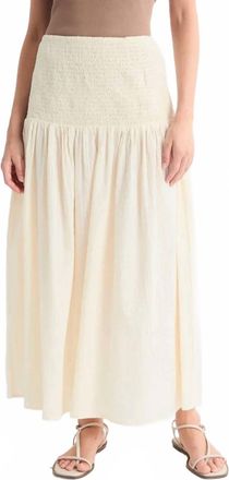 Mus & Bombon Kaya Midi Skirt In Beige