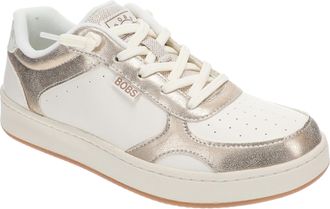 Skechers BOBS from B Cute Court-Glitz Look Womens Slip On, White Gold, 6 UK