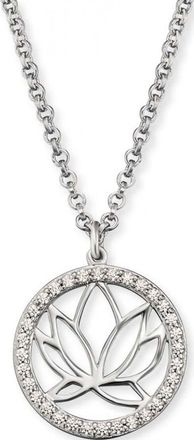Engelsrufer Womens ERN-LOTUS-ZI Ladies Lotus Necklace Silver Sterling - One Size