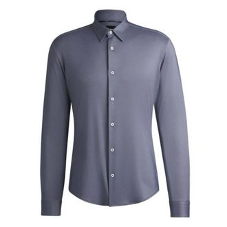 HUGO BOSS Slim-Fit Shirt In Structured Performance-Stretch Fabric, Size X-Large