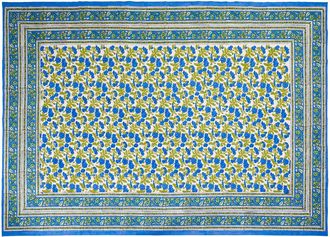 Novit&agrave; Home Salento - single blue decorated bedspread in cotton - 180x270