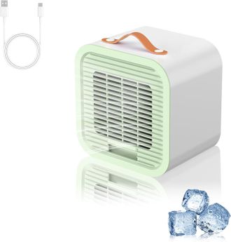 OEM Mini Aire Acondicionado Port&aacute;til, Silencioso, Con Carga Usb, 3 Velocidades, Peque&ntilde;o Ventilador De Mesa Personal, Mini Aire Acondicionado Para Dormitor
