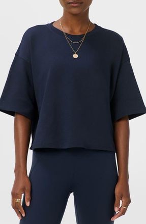 Sweaty Betty Short Sleeve Sweatshirt in Navy Blue at Nordstrom, Size X-Large