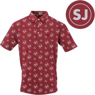 SwingJuice Mens Golf Circle Sj Polo Shirt In Merlot