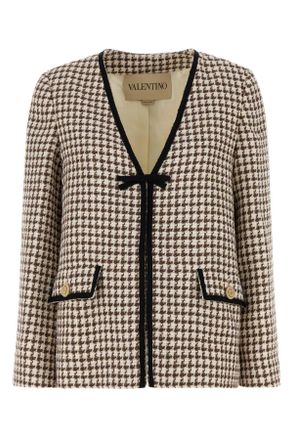 Valentino Garavani Embroidered Tweed Blazer