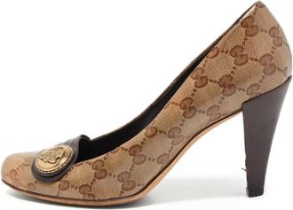 Gucci Pumps con logo goffrato 100mm - Marrone