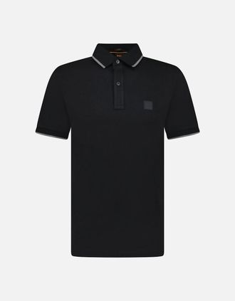 HUGO BOSS Mens Hugo Boss Passertip Polo T-Shirt in Black - Size: 36