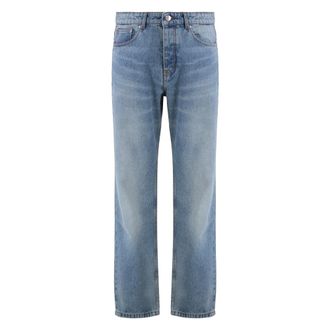 Ami Straight Jeans, male, Blue, Size: W34 Classic Fit Cotton Jeans