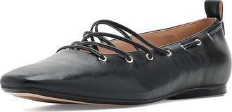 Naturalizer Carla-Ghillie Womens Flat Shoes Black Leather : 5.5 M (B)