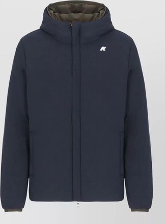 K-Way mens hooded reversible jacket long sleeves