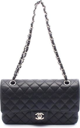 Chanel Caviar Skin Matelasse W Flap Shoulder Bag