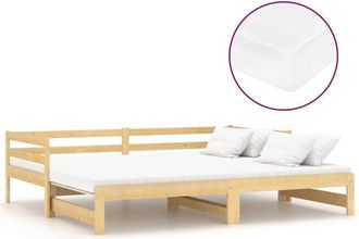 Les Tendances Les Tendances - Sof&aacute; Cama Extra&iacute;ble Madera Maciza De Pino 2x(90x200) Cm Vidaxl