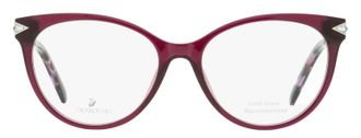Swarovski SK5312 Crystal-Embellished Oval Eyeglasses - Purple