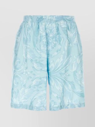 Versace silk barocco print bermuda shorts