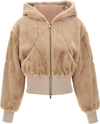 Moose Knuckles hooded faux-fur jacket - Neutrals