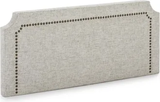Marckonfort Marckonfort - Cabecero Tapizado May 140 X 60 Cm Gris. Tachuelas En Color Marr&oacute;n. Grosor Total 8 Cm