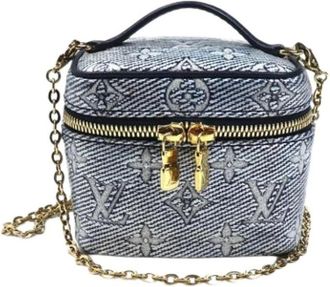 Louis Vuitton Pre-owned Mini Bags, female, Blue, Size: ONE SIZE Pre-owned Denim Mini Bag
