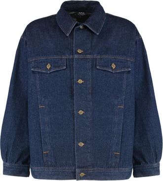 A.P.C. Elvis Jacket - Heren - Spijkerjassen - Blauw - L - Katoen - Jassen