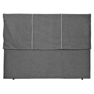 NATYAL Cabecero tapizado desenfundable para cama de 150cm en gris marengo