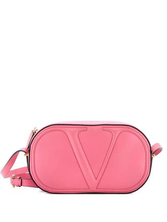 Valentino Garavani VLogo Walk Leather crossbody bag - Rosa