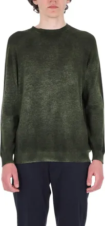 Avant Toi Blue Reversible Cashmere Crewneck Sweater