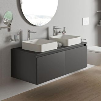 Duravit Duravit - Mueble De Lavabo Suspendido Mdf Y Encimera Gris Grafito 120x55x41cm + 2 Cajones - Vellora Grafito
