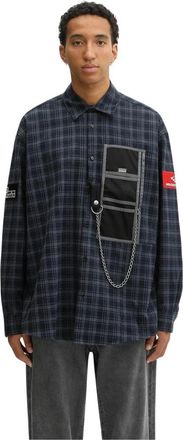 Martine Rose Wallet Shirt - Heren - Casual Overhemden - Blauw - M - Katoen - Overhemden