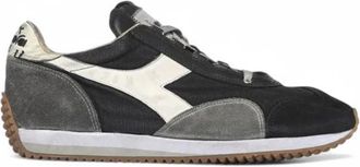 Diadora Dirty Stone Wash Heritage Sneakers - Heren - Sneakers - Zwart - 42 1/2 EU - Leer - Schoenen