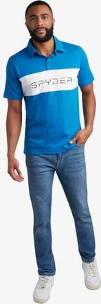 Spyder Men Short Sleeve Color Block Polo in Cobalt at Nordstrom, Size Large