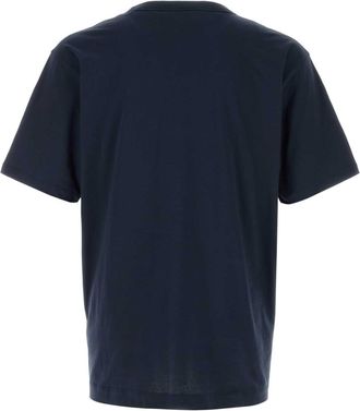Dries Van Noten Mens Midnight Blue Cotton Heer T-Shirt Navy T-shirts And Polos