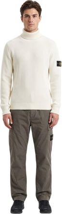 Stone Island Off White Turtle Neck Sweater